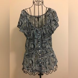 Lucky Brand Blue Medium Top